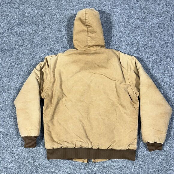 Vintage Polar King by Key Canvas Jacket Mens Large 44 Regular Khaki Hooded USA - Picture 8 of 8